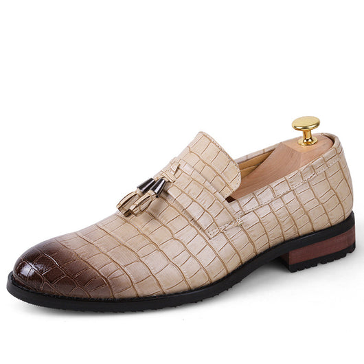 Zapatos de Cuero Estilo Coreano con Punta y Borla para Hombre - Image 3