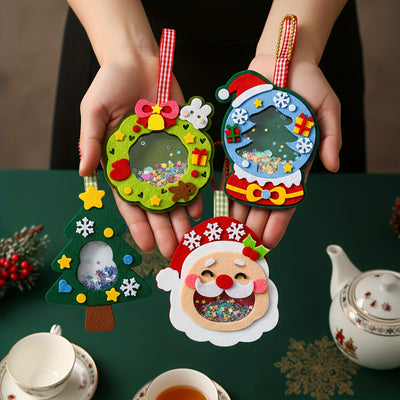 Kit de Adornos Navideños de Fieltro - 4 Diseños Artesanales para Decorar - Image 3