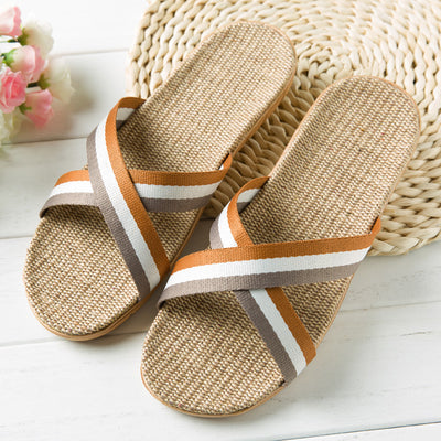 Sandalias y Pantuflas de Lino Silenciosas con Suela Antideslizante - Image 5