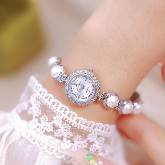 Reloj Pulsera Perlas Elegancia Temperamento para Mujer - Image 3