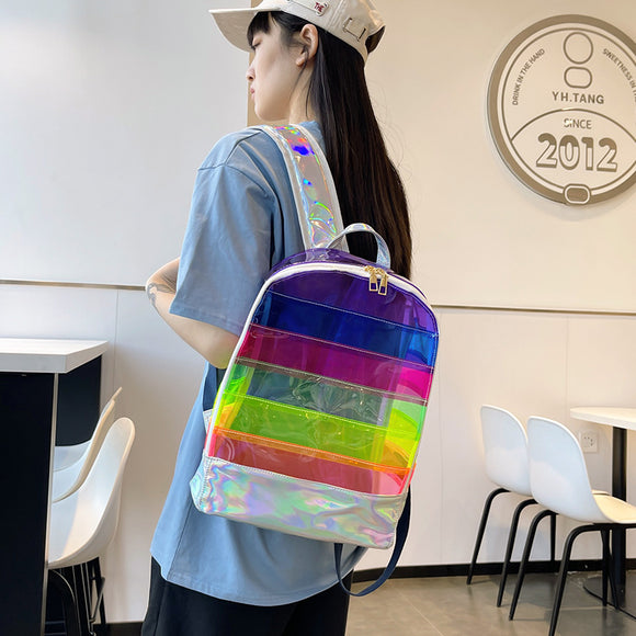 Mochila Escolar Transparente Impermeable de Gran Capacidad