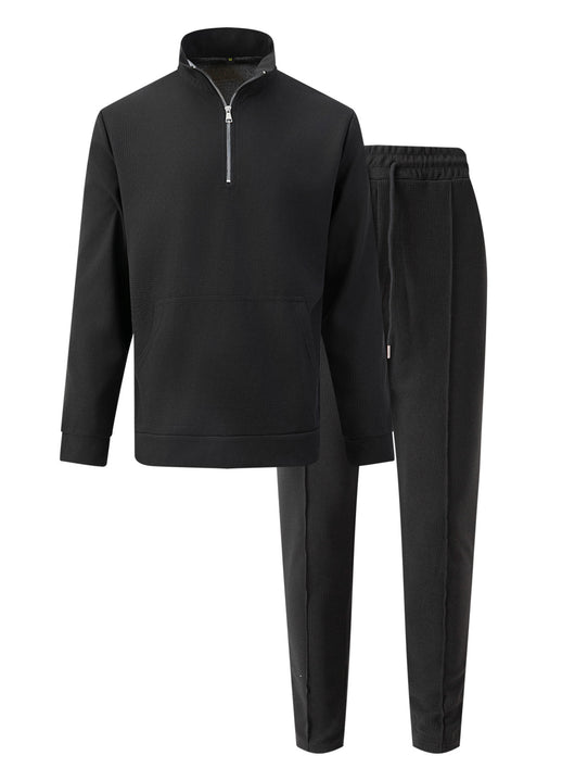 Conjunto Deportivo con Capucha y Cremallera: Sudadera y Pantalón Texturizado - Image 8
