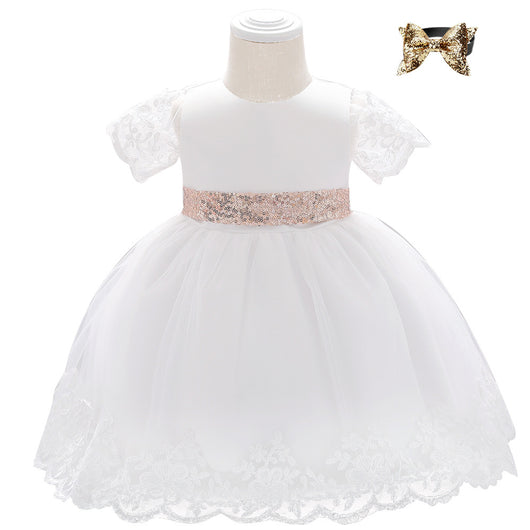 Vestido de Niña de un Año Dama de Honor Floral - Image 22