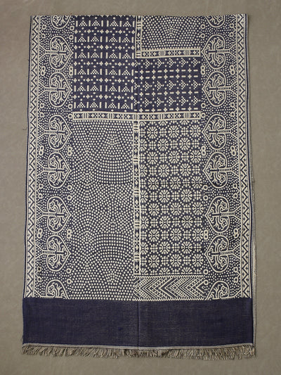 Pañuelo Étnico de Algodón y Lino Teñido en Hilo - Image 11