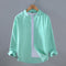 Men's Long Sleeve Stand-Up Collar Shirt Spring Autumn