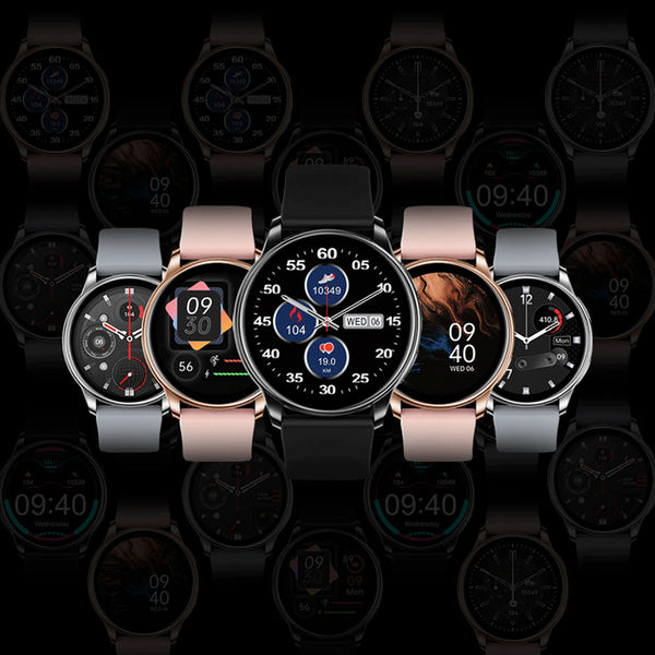 Reloj Inteligente Redondo con Llamadas Bluetooth y Monitoreo de Salud
