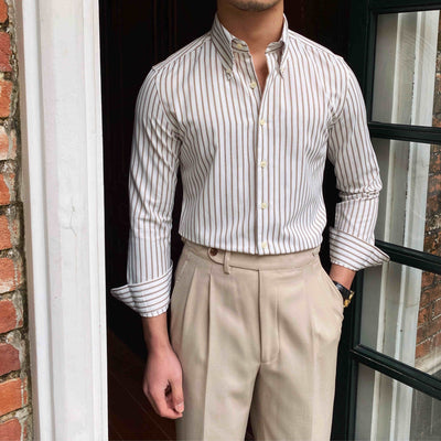 Camisa Casual de Rayas Italianas Manga Larga - Image 2