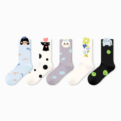 Calcetines de Algodón Estampado Infantil Primavera Otoño - Image 24