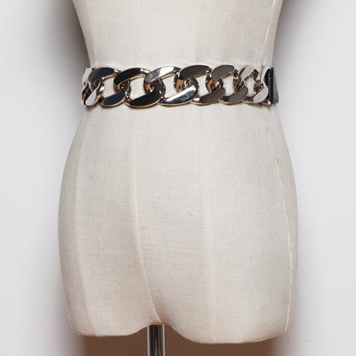 Cinturón Elástico para Vestido con Cadena Metálica Gruesa - Image 9