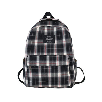 Mochila Escolar Estilo Coreano a Cuadros - Diseño Casual y Moderno - Image 10