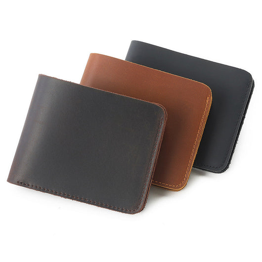 Billetera Retro de Cuero Genuino Primera Capa para Hombre