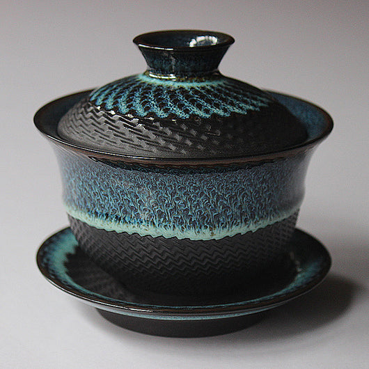 Gaiwan Tradicional Tianmu con Esmalte Cambiante - Cerámica Kung Fu Tea - Image 3
