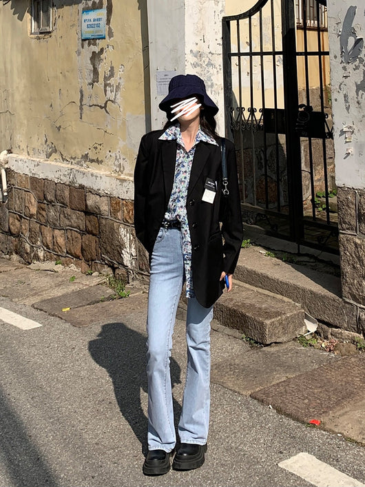 Blazer Oversized Negro Suelto Estilo Street - Image 8