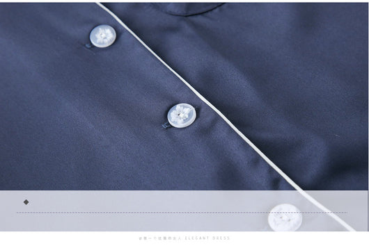 Pijama de Satén Mate Tipo Traje Fresco y Transpirable para Casa - Image 12