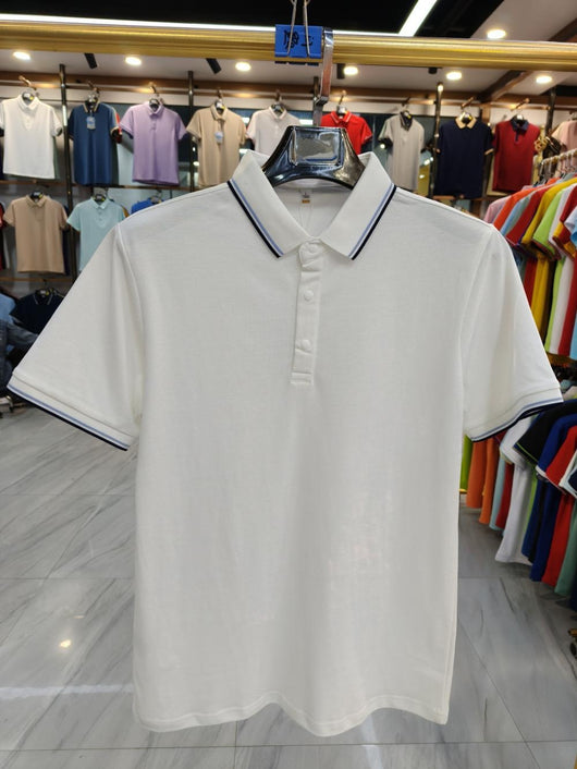 Polo de Algodón Puro Business Casual con Solapa - Manga Corta - Image 21