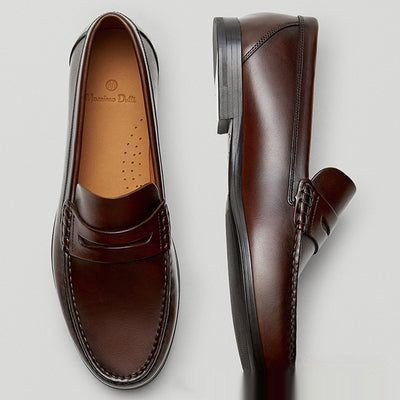 Mocasín Retro de Cuero Genuino para Hombre - Confección Artesanal Resistente - Image 6