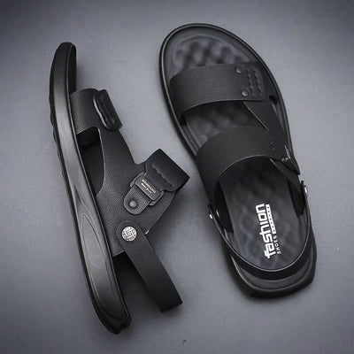 Sandalias Casuales de Cuero Genuino Transpirables para Hombre - Image 5