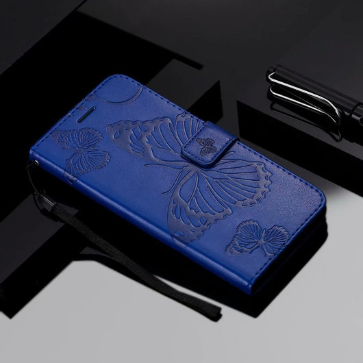 Funda de Cuero para Teléfono con Mariposa Prensada - Image 18