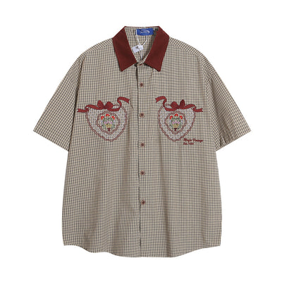 Camisa de Cuadros Manga Corta para Hombre