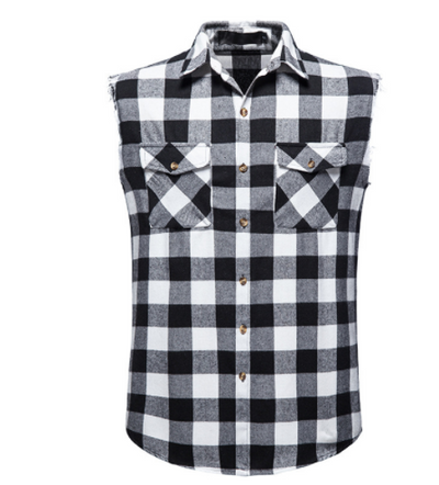 Chaleco Casual de Cuadros para Hombre - Talla Grande sin Mangas con Bolsillos - Image 10