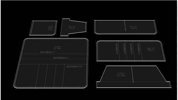 Cartera Larga con Clip para Dinero - Plantilla Acrílica para Dibujo - Image 10