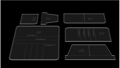 Cartera Larga con Clip para Dinero - Plantilla Acrílica para Dibujo - Image 10