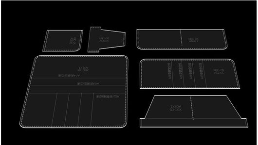 Cartera Larga con Clip para Dinero - Plantilla Acrílica para Dibujo - Image 10