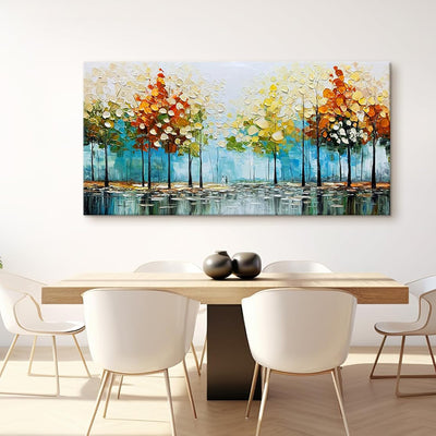 Cuadro Abstracto Moderno con Pintura al Óleo - Paisaje Contemporáneo en Lienzo - Image 7
