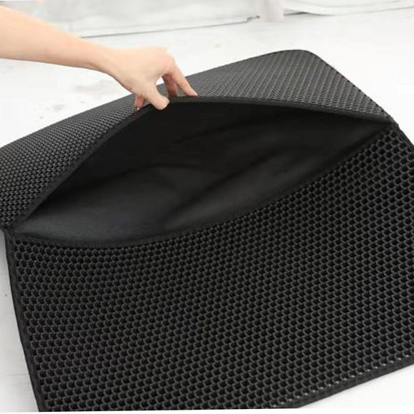 Tapete Doble Capa Lavable para Arena de Gatos y Perros