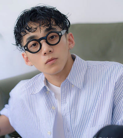 Gafas Retro Montura Pequeña Redonda Carey Marrón - Image 19