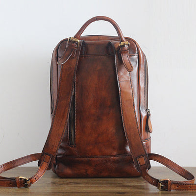 Bolsa de Viaje en Cuero Genuino con Acabado Vintage Artesanal - Image 11