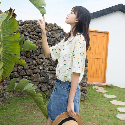 Blusa Retro de Chifón Floral para Primavera y Verano - Image 8