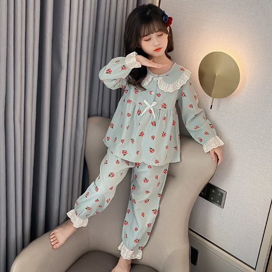 Pijama Infantil de Algodón con Diseño Animado para Niñas