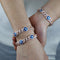 Pulsera Cubana de Circón Azul con Incrustaciones de Circonita