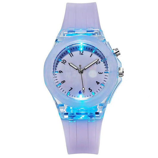 Reloj Infantil de Silicona con Luz y Patrón de Frutas - Image 27