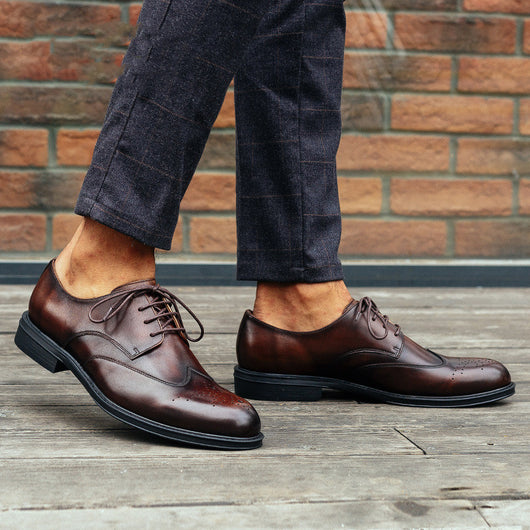Zapatos de Cuero Casuales con Cordones para Hombre - Image 12