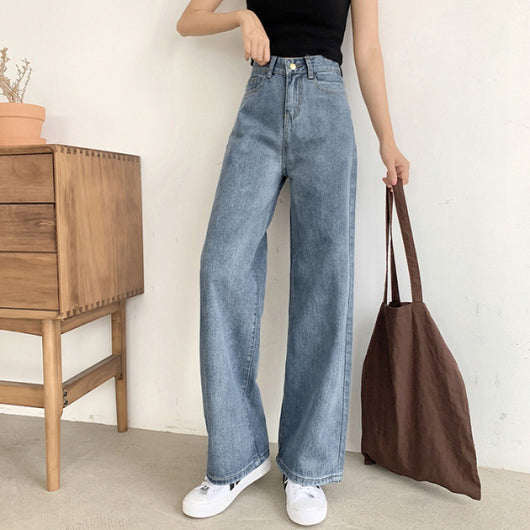 Pantalones Jeans Talle Alto Mujer Pierna Ancha Efecto Adelgazante - Image 5