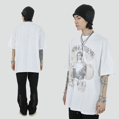 Playera Holgada Madonna Estampado Hip Hop Street Wear - Image 12