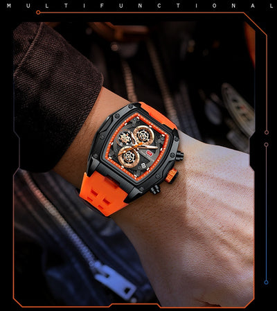 Reloj Cronógrafo Deportivo Estilo Pista para Hombre con Cristal Curvo y Diseño Esqueletizado - Image 26