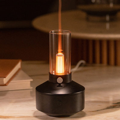 Humidificador Ultrasónico Retro 150ml con Luz Nocturna y Difusor de Aromas