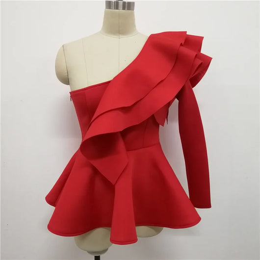 Blusa Fruncida con Manga Larga y Detalle Envolvente - Image 7