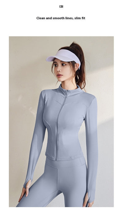 Chaqueta Deportiva Mujer Manga Larga Ajustada para Running, Fitness y Yoga - Image 27