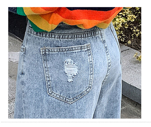 Jeans Rotos Sueltos de Moda - Image 12
