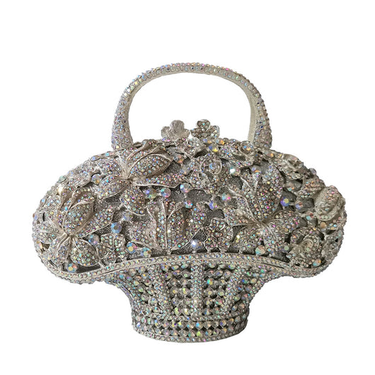 Bolso Miniatura Diamond Banquet con Diseño de Canasta Floral para Mujer - Image 5