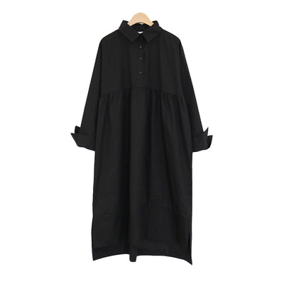 Vestido Camisero Holgado Talla Grande Manga Larga para Mujer - Image 7