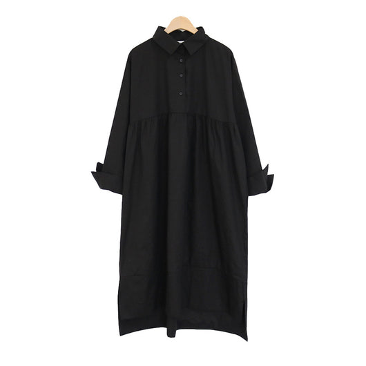 Vestido Camisero Holgado Talla Grande Manga Larga para Mujer - Image 7