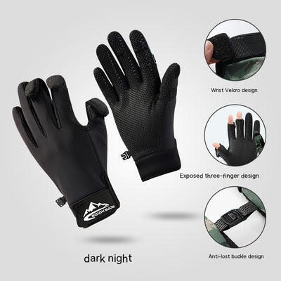 Guantes de Pesca Profesionales Invierno Dedos Expuestos Pantalla Táctil - Image 4