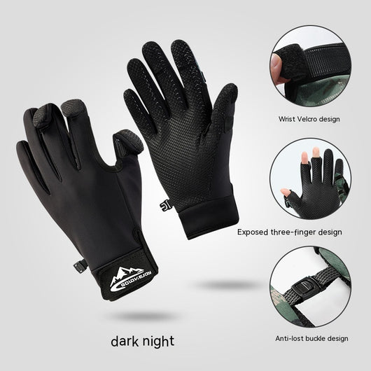 Guantes de Pesca Profesionales Invierno Dedos Expuestos Pantalla Táctil - Image 4