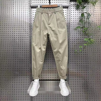 Pantalones Casuales Holgados Estilo Coreano de Color Sólido para Hombre - Image 3