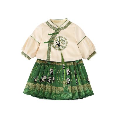 Conjunto Infantil Estilo Nacional - Falda Caballo Chino Dos Piezas - Image 5